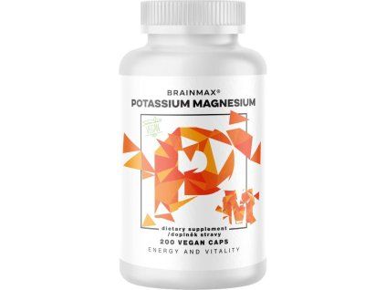 BrainMax Potasiu Magnesium®, citrat de potasiu + malat de magneziu, 200 capsule vegetale