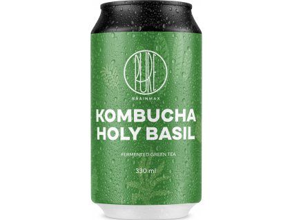 BrainMax Pure® Kombucha Holy Basil, Kombucha, busuioc, busuioc, 330 ml