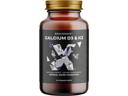 BrainMax Calcium D3 & K2, calciu cu vitamina D3 & K2, 90 capsule vegetale