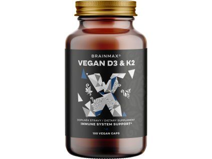BrainMax Vegan Vitamin D3 & K2 4000 IU / K2 ca MK7 all-trans K2VITAL®DELTA 150 mcg, 100 capsule vegetale