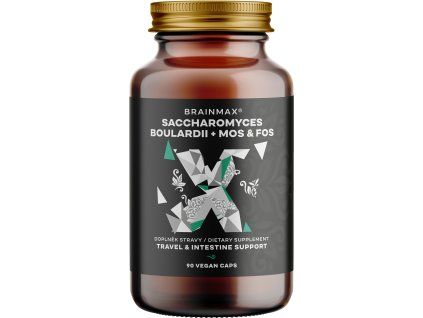 BrainMax Saccharomyces boulardii + probiotice de călătorie cu MOS & FOS, 90 de capsule