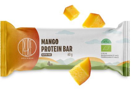 BrainMax Pure® Protein Bar, Baton proteic, Mango, BIO, 60 g