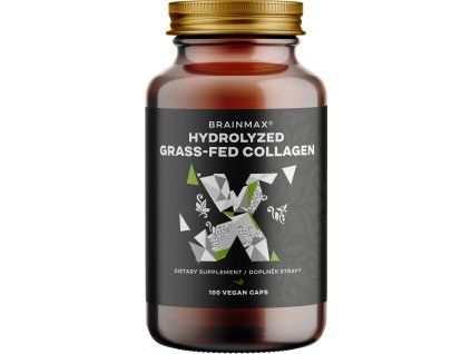 BrainMax Hydrolyzed GrassFed Colagen (colagen de la vaci hrănite cu iarbă), 600 mg, 100 capsule