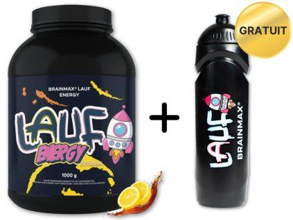 BrainMax LAUF® Energy, lămâie-cola, 1000 g + cadou!