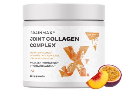 BrainMax Joint collagen complex, piersică-maracuja, 225 g