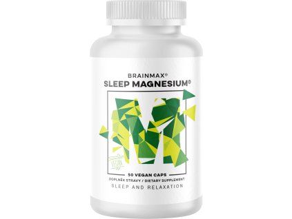 BrainMax Sleep Magnesium®, 320 mg, 50 capsule (magneziu, GABA, L-teanină, vitamina B6, suc de vișine)