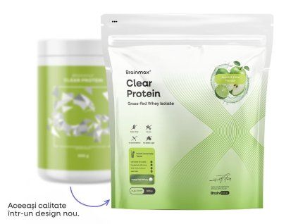 BrainMax Clear Protein®, măr și lime, 500 g
