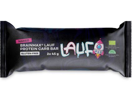 BrainMax LAUF® Protein Carb Bar, fără glazură, BIO, 2x45 g
