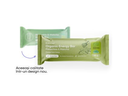 BrainMax® Organic Energy Bar, Pistachios & Matcha, 50 g
